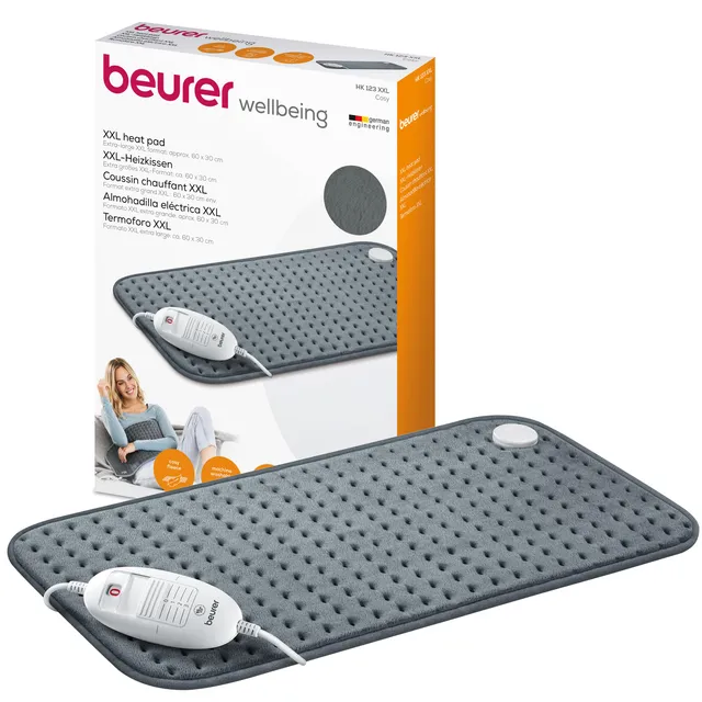 beurer-hk-123-xxl-heizkissen-grau-60-x-30-cm-3-temperaturstufen-maschinenwaschba image 1