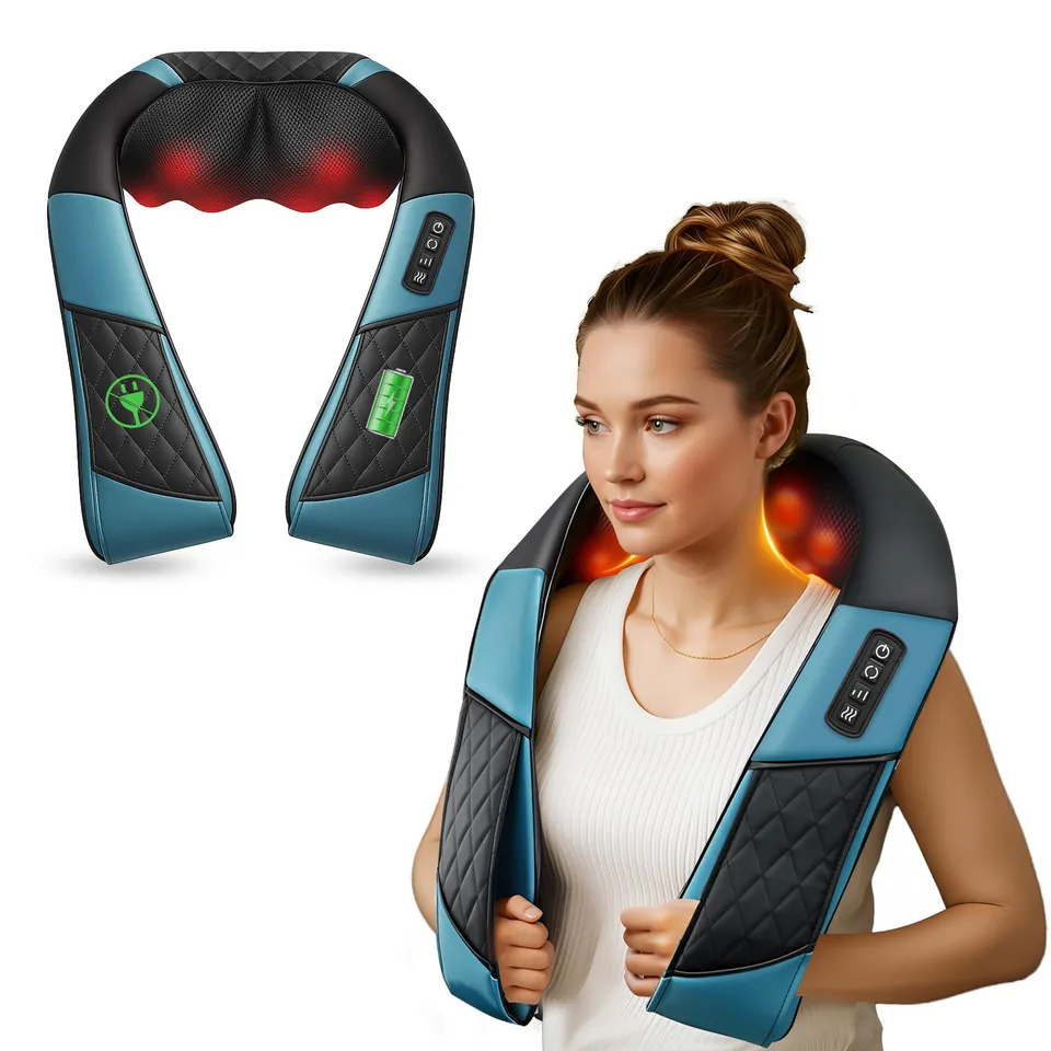 comfier-kabelloses-4d-shiatsu-nackenmassageger-t-mit-w-rme-3-intensit-tsstufen-u image 1