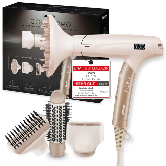 beurer-hc-150-fusiondry-pro-haartrockner-ultraleichter-klappgriff-f-hn-mit-digit image 1