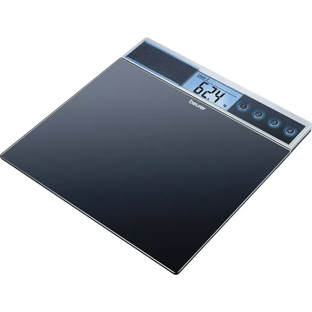 beurer-gs-39-glaswaage-mit-sprachfunktion-besonders-gro-e-trittfl-che-vier-direk image 1