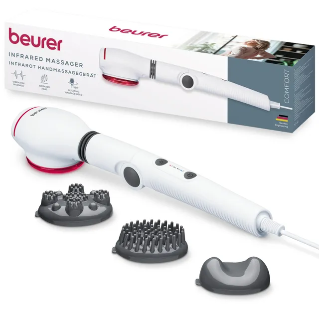 beurer-mg-44-2-in-1-handmassageger-t-mit-infrarotlicht-vibrationsmassage-3-aufs- image 1