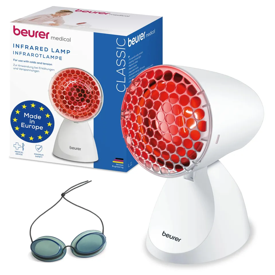 beurer-il-11-infrarotlampe-mit-schutzgitter-100-watt-infrarotstrahler-5-neigungs image 1