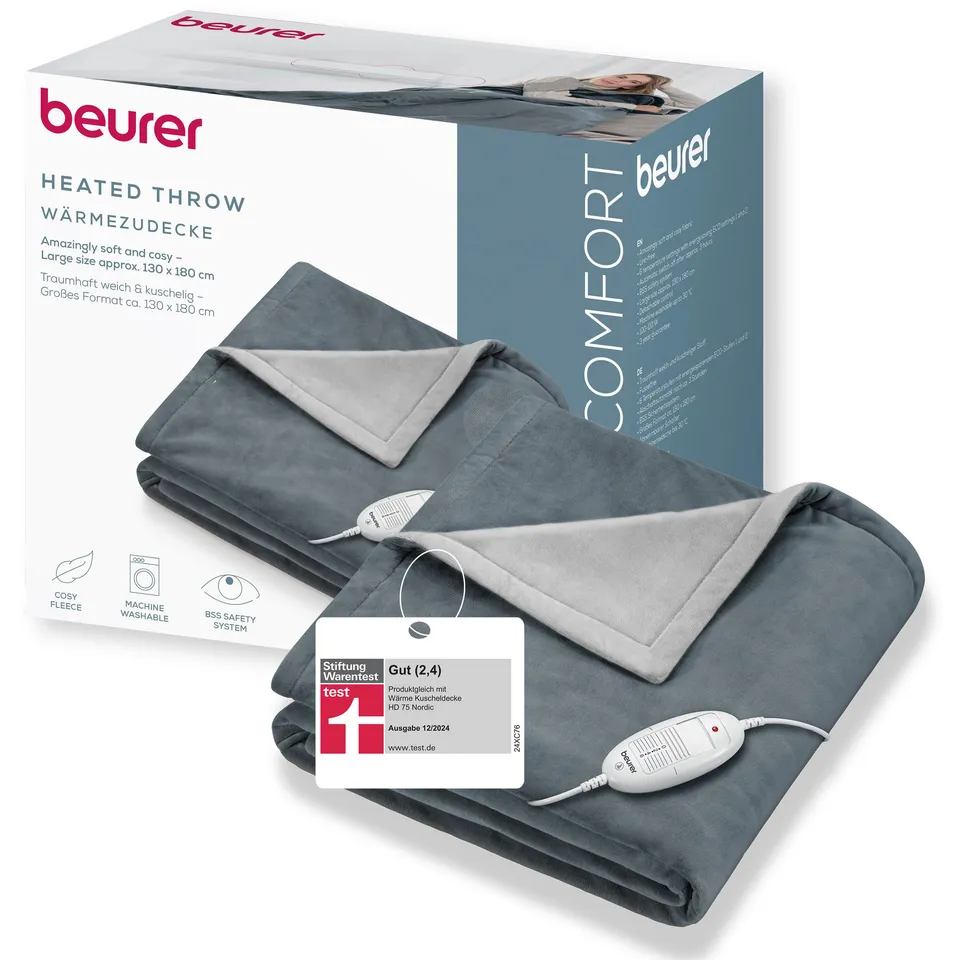 beurer-hd-75-heizdecke-dark-grey-kuschelige-elektrische-w-rmezudecke-180-x-130-c image 1