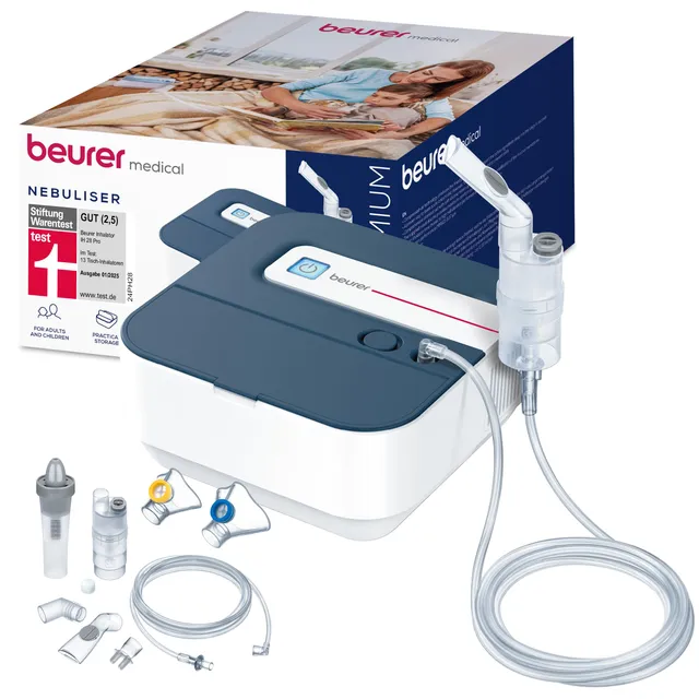 beurer-ih-28-pro-inhalator-kompressor-verneblerset-mit-silikonmasken-nasendusche image 1
