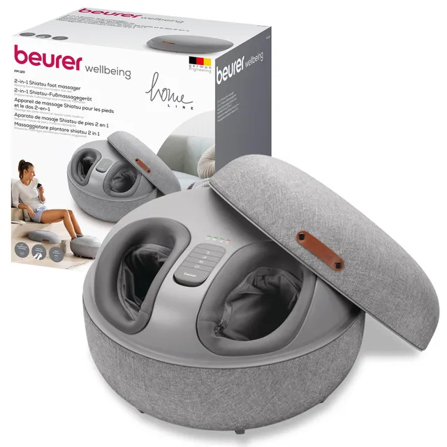 beurer-fm-120-2-in-1-shiatsu-fu-massageger-t-mit-sitzhocker-luftkompressionsmass image 1