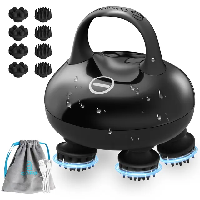 comfier-kabelloses-elektrisches-kopfmassageger-t-ipx7-wasserdicht-3-knetmodi-8-m image 1