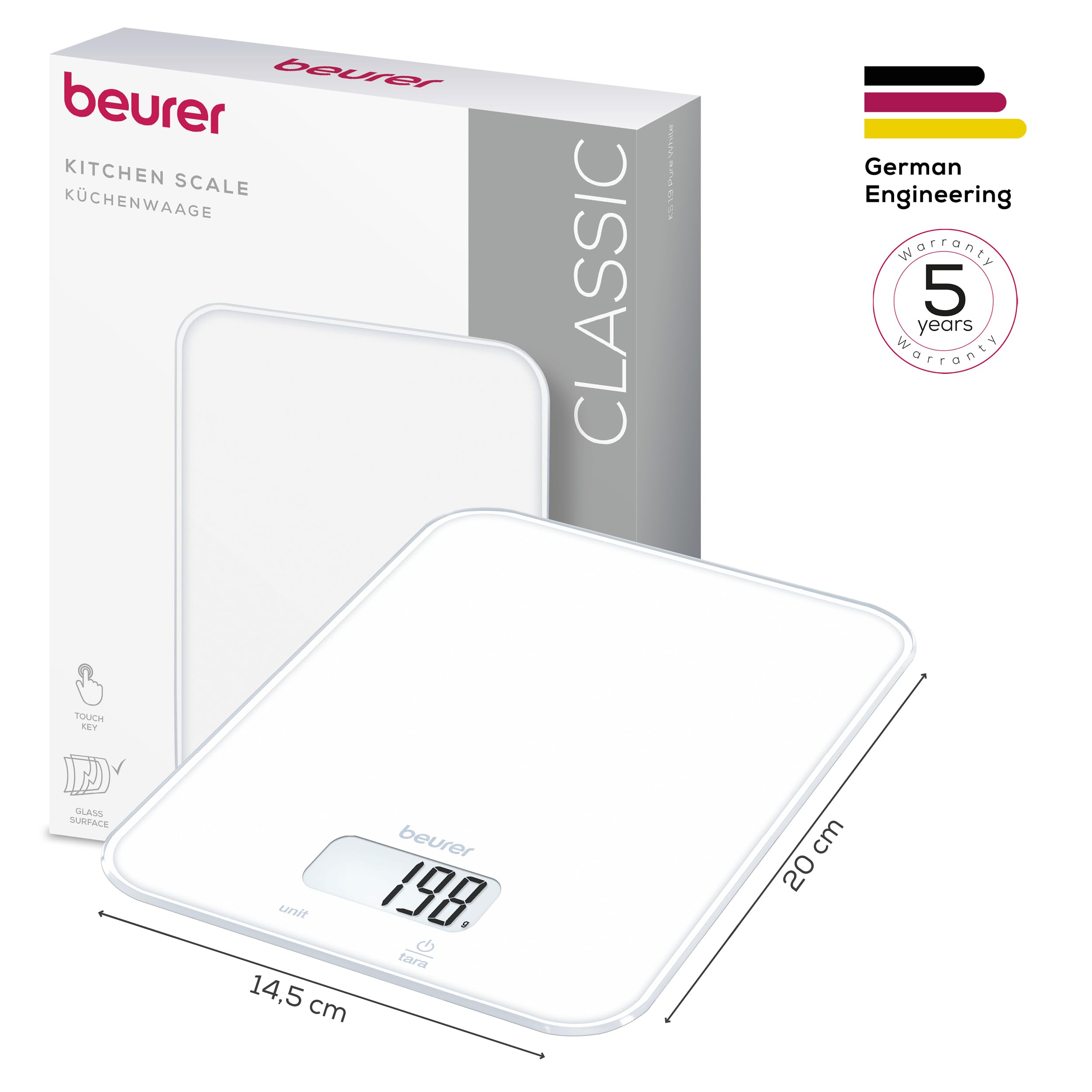 beurer-ks-19-pure-white-digitale-k-chenwaage-mit-tara-funktion-sensor-touch-1-g- image 7