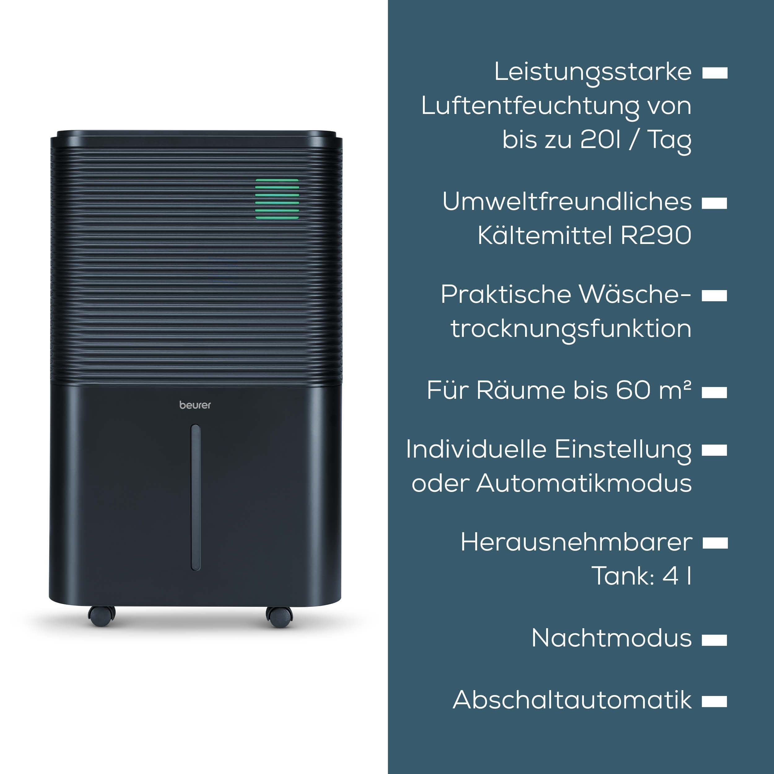 beurer-le-250-luftentfeuchter-elektrischer-raumentfeuchter-mit-20-l-24-h-4-l-tan image 7
