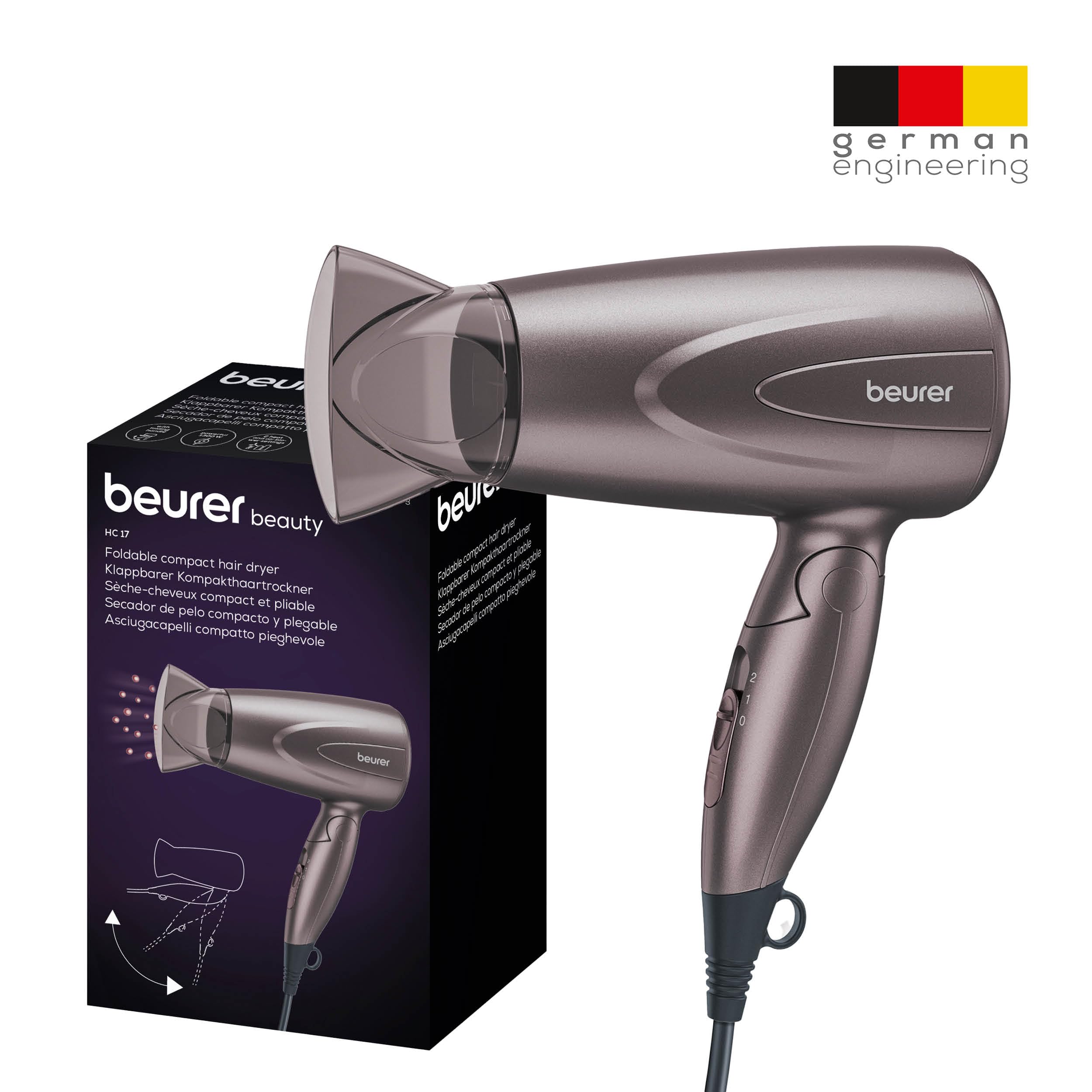 beurer-hc-17-reise-haartrockner-klappbarer-f-hn-mit-1300-watt-2-heiz-und-gebl-se image 5