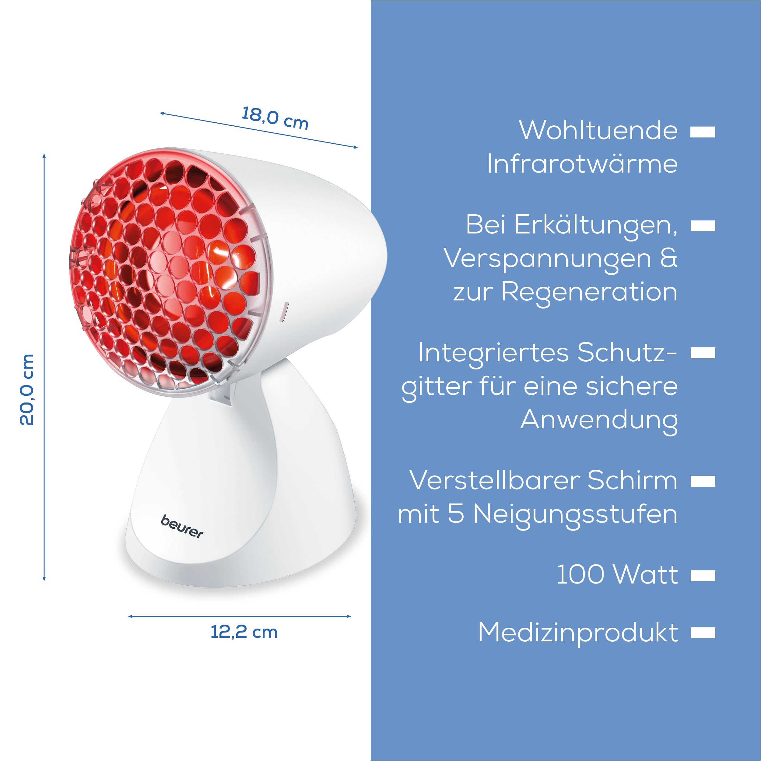 beurer-il-11-infrarotlampe-mit-schutzgitter-100-watt-infrarotstrahler-5-neigungs image 6