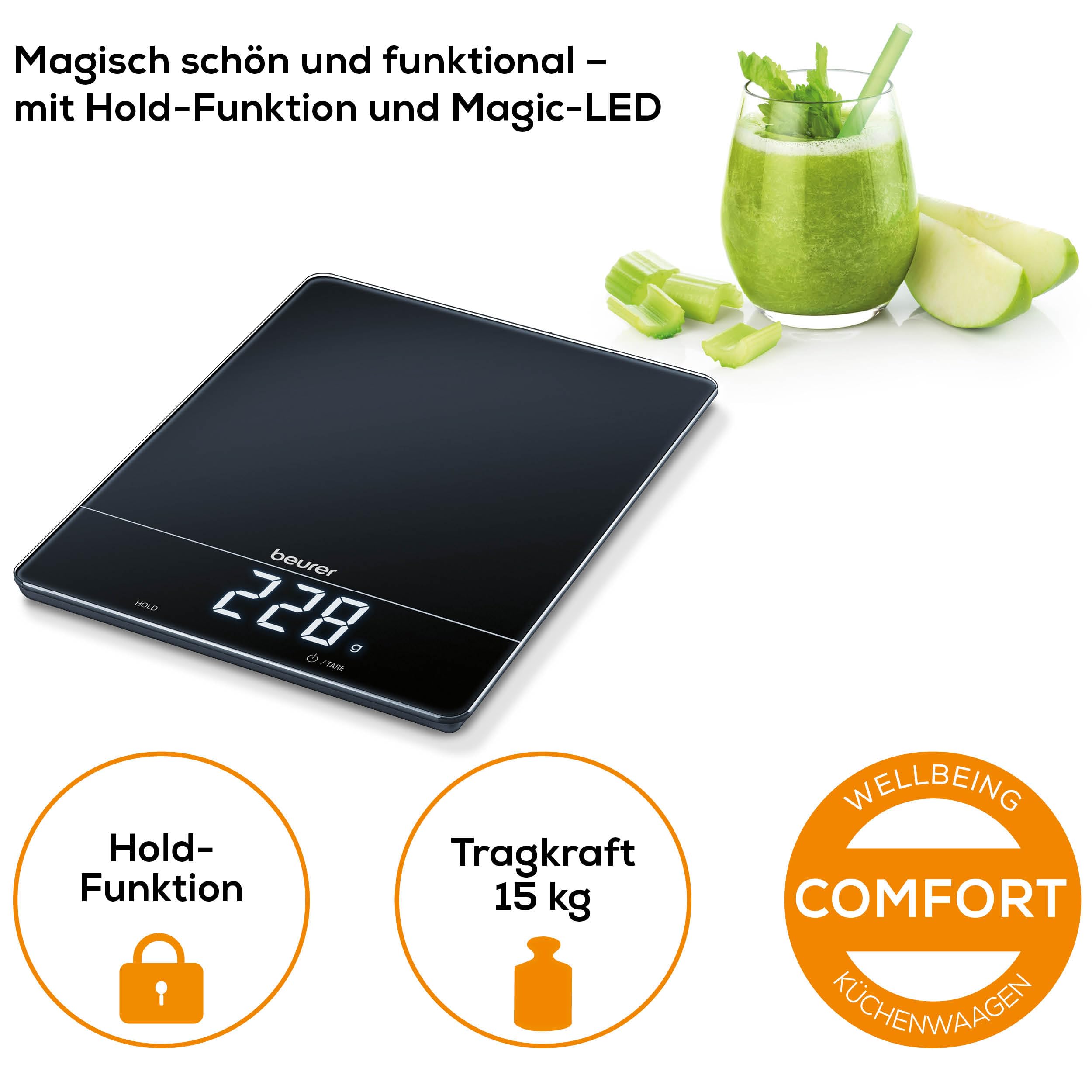 beurer-ks-34-k-chenwaage-mit-magic-led-display-tara-funktion-hold-funktion-und-1 image 2