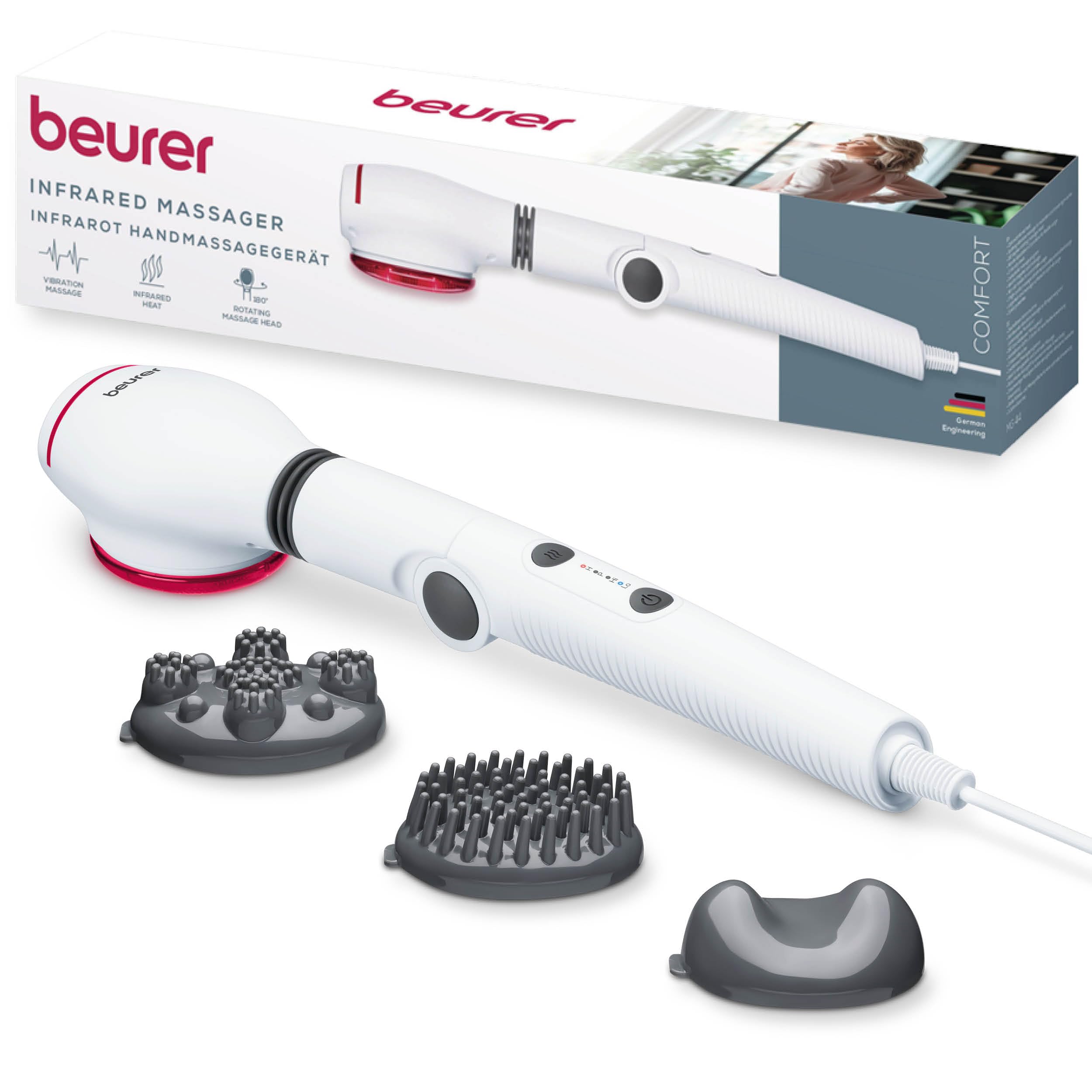 beurer-mg-44-2-in-1-handmassageger-t-mit-infrarotlicht-vibrationsmassage-3-aufs- image 1