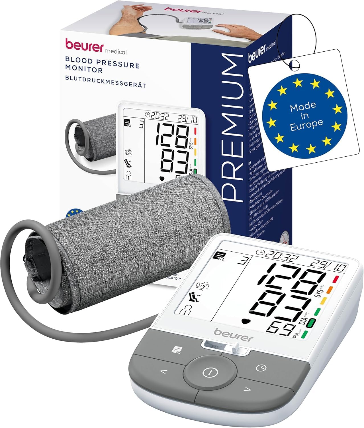 beurer-bm-53-oberarm-blutdruckmessger-t-klinisch-validiert-afib-erkennung-app-sy image 1