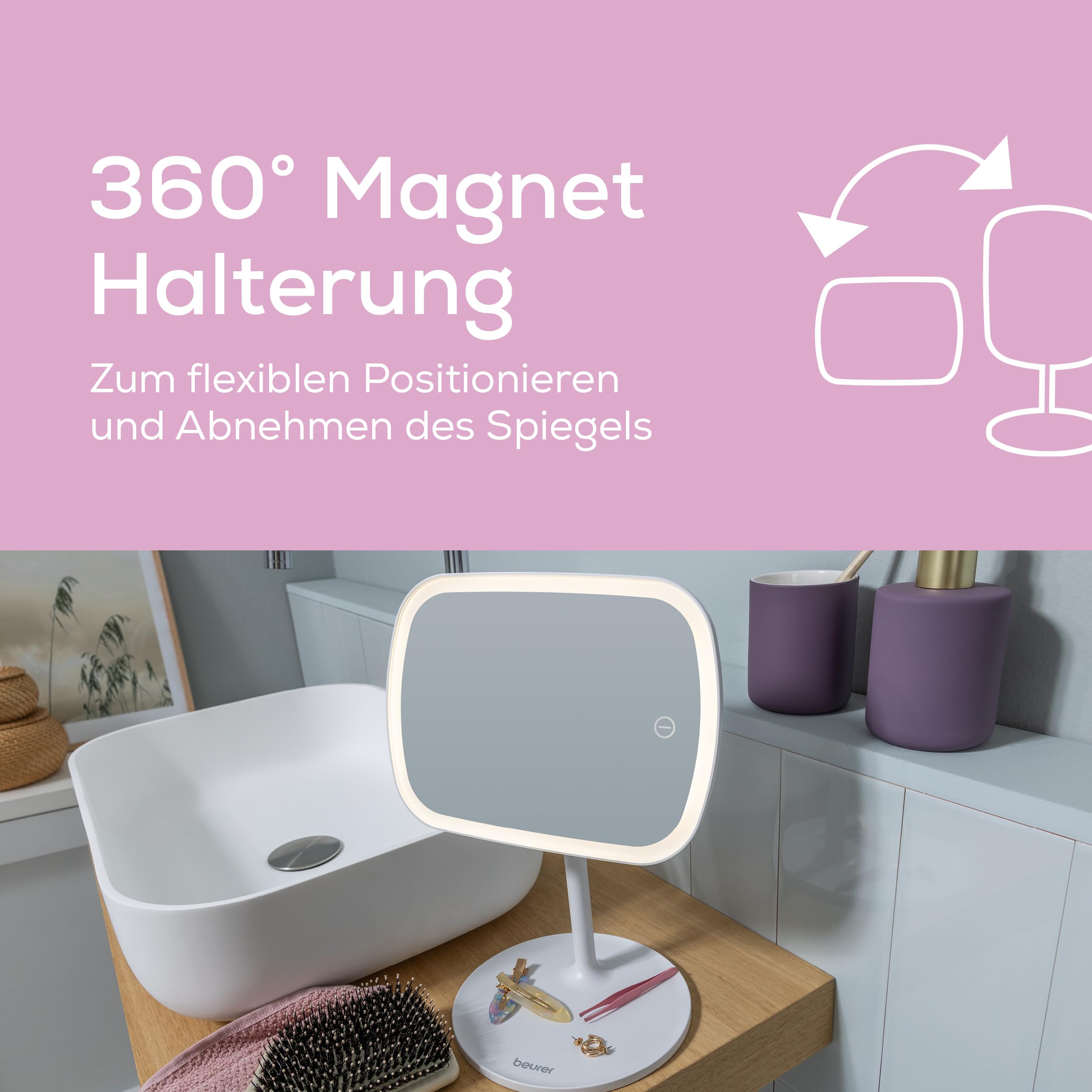 beurer-bs-47-kosmetikspiegel-beleuchteter-schminkspiegel-mit-3-lichtfarben-stufe image 5