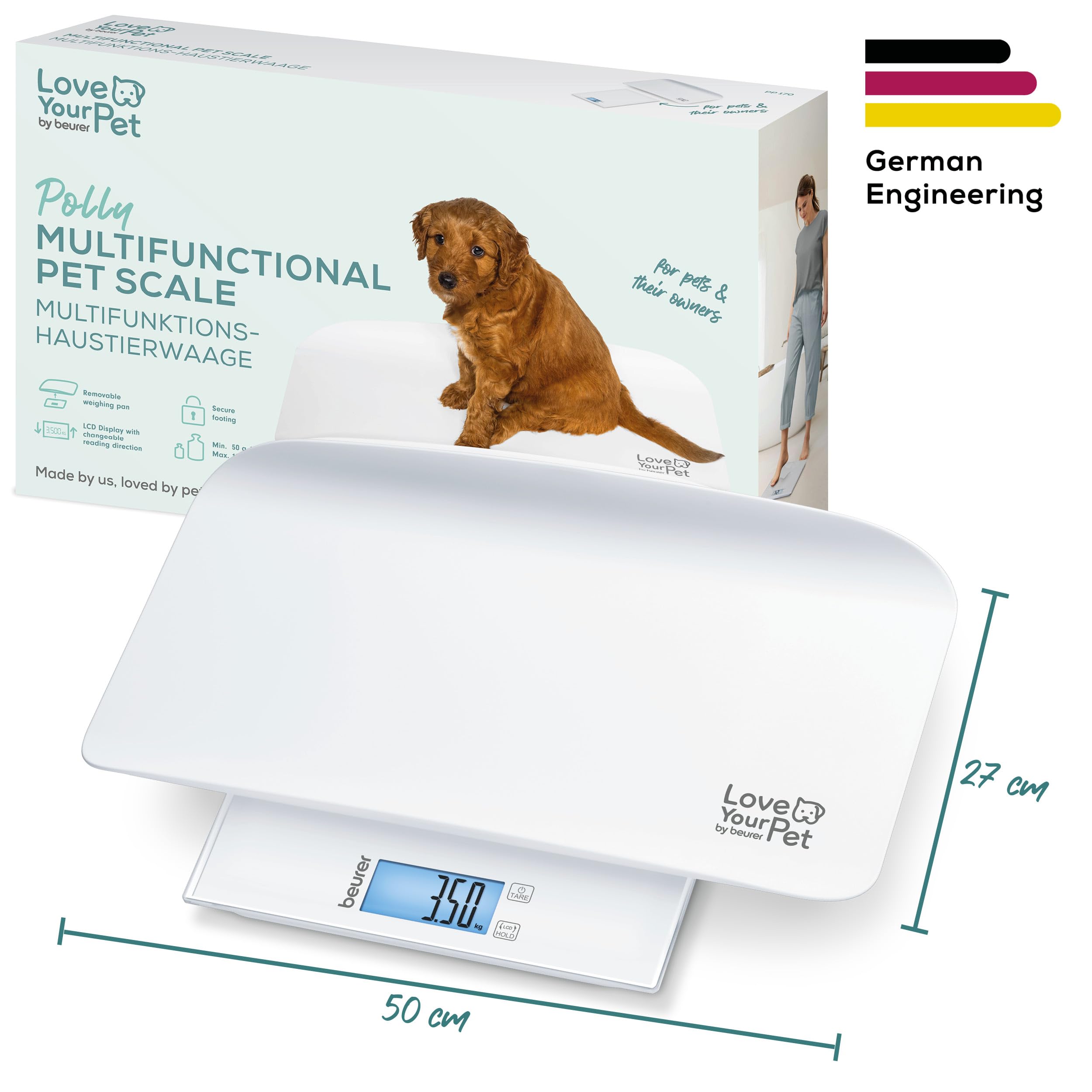 beurer-love-your-pet-tierwaage-polly-haustier-und-personenwaage-100-g-180-kg-mit image 7