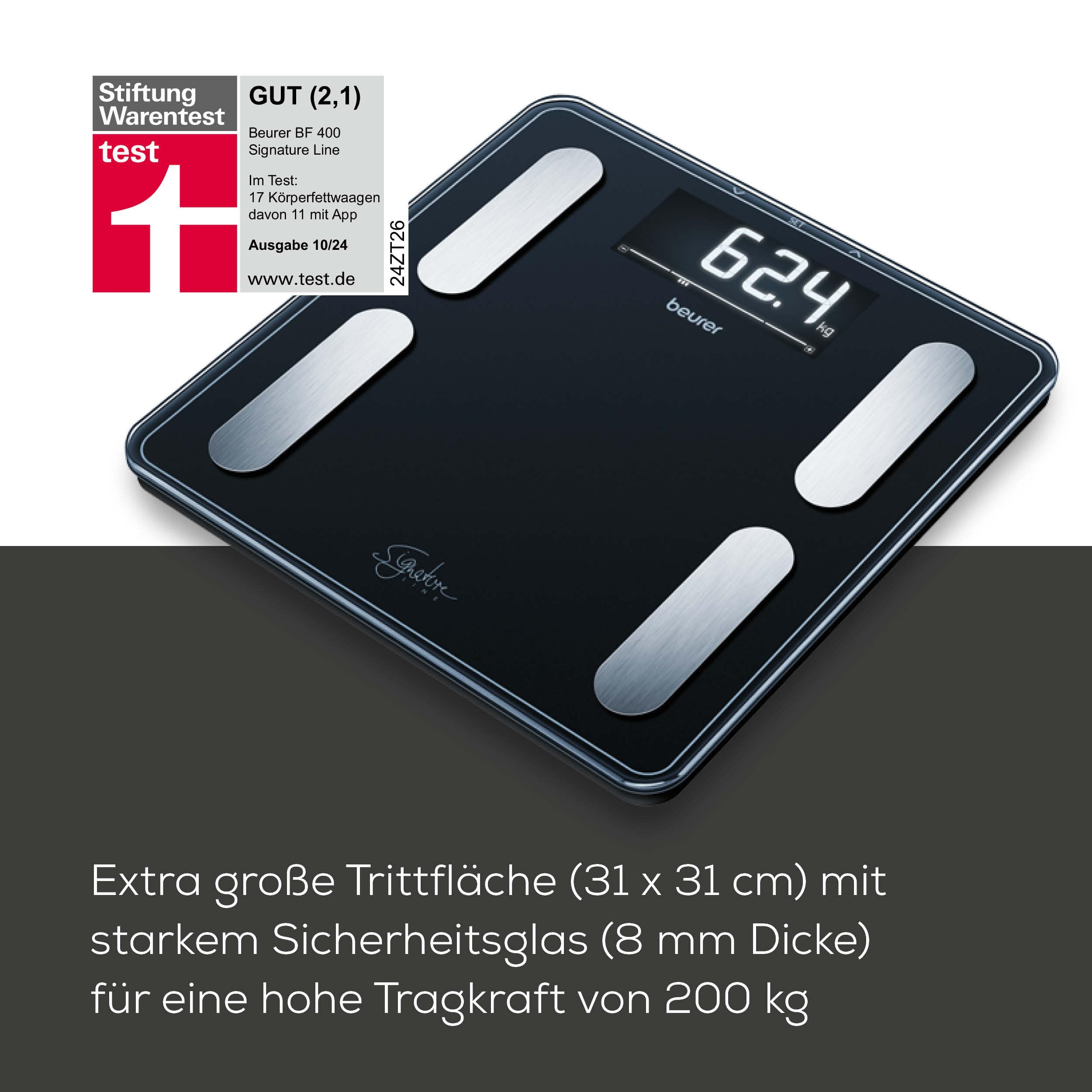 beurer-bf-400-black-diagnosewaage-signature-line-mit-k-rperanalyse-k-rperfett-wa image 3