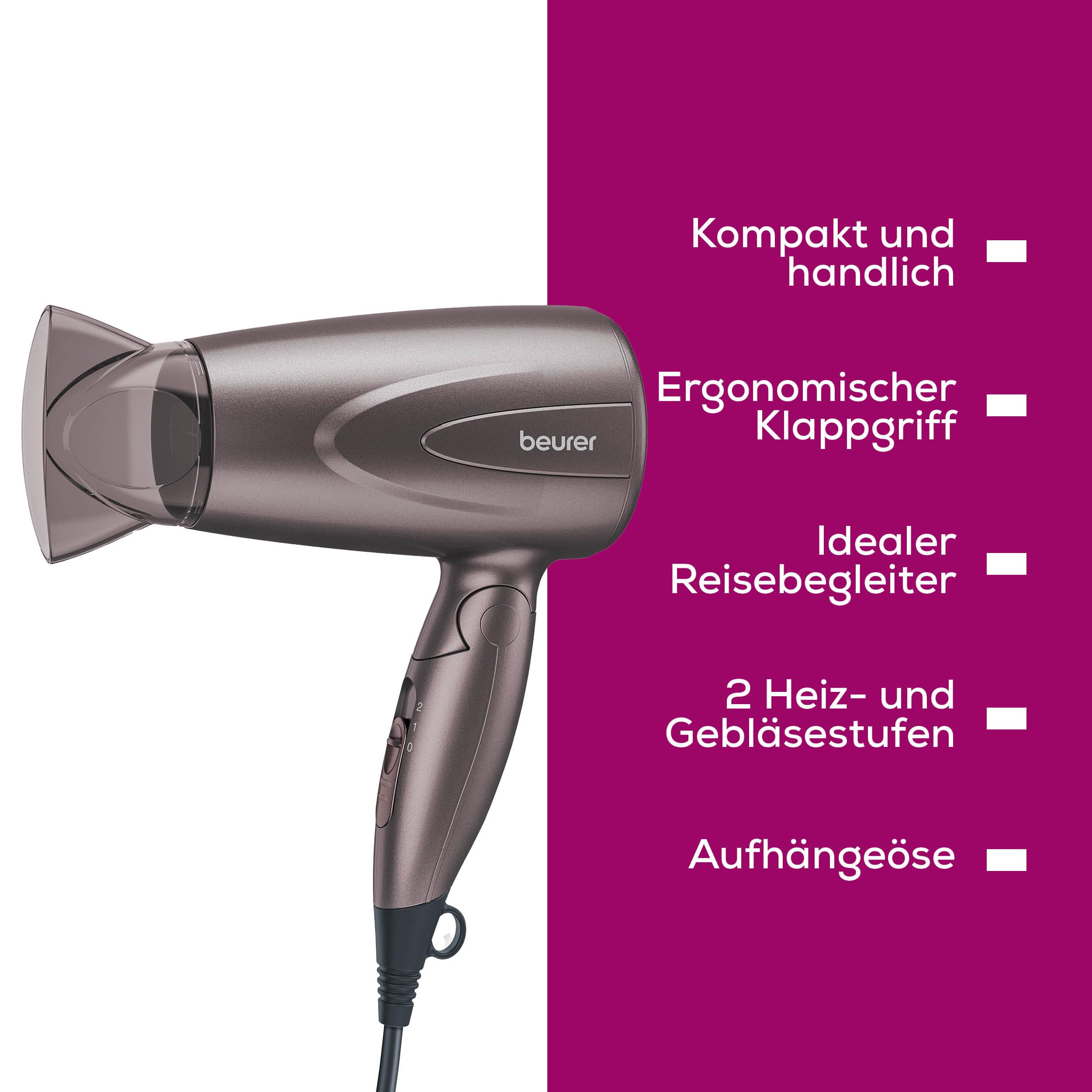 beurer-hc-17-reise-haartrockner-klappbarer-f-hn-mit-1300-watt-2-heiz-und-gebl-se image 6