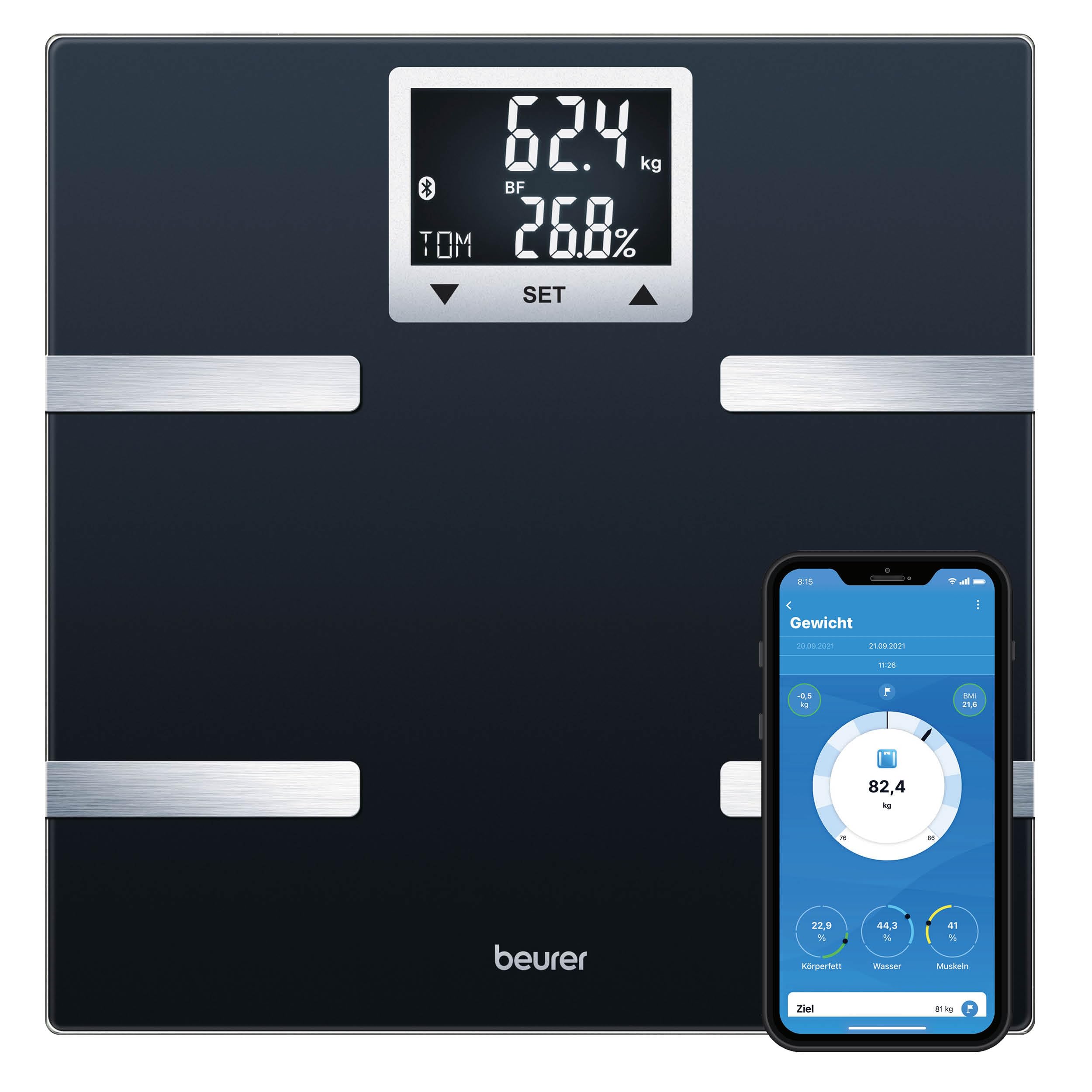 beurer-bf-720-diagnosewaage-mit-bluetooth-und-app-anbindung-k-rperfett-wasser-mu image 1