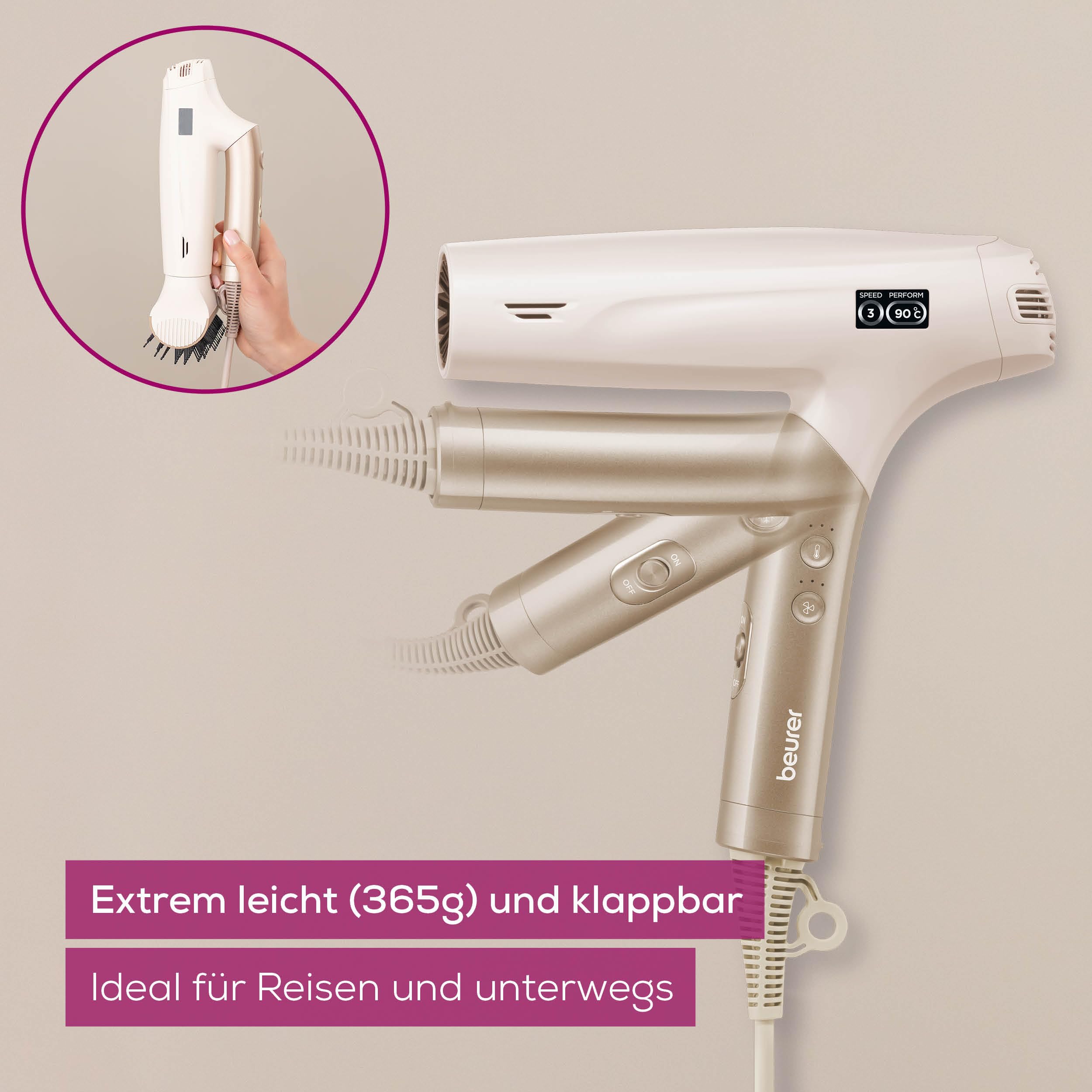 beurer-hc-150-fusiondry-pro-haartrockner-ultraleichter-klappgriff-f-hn-mit-digit image 2