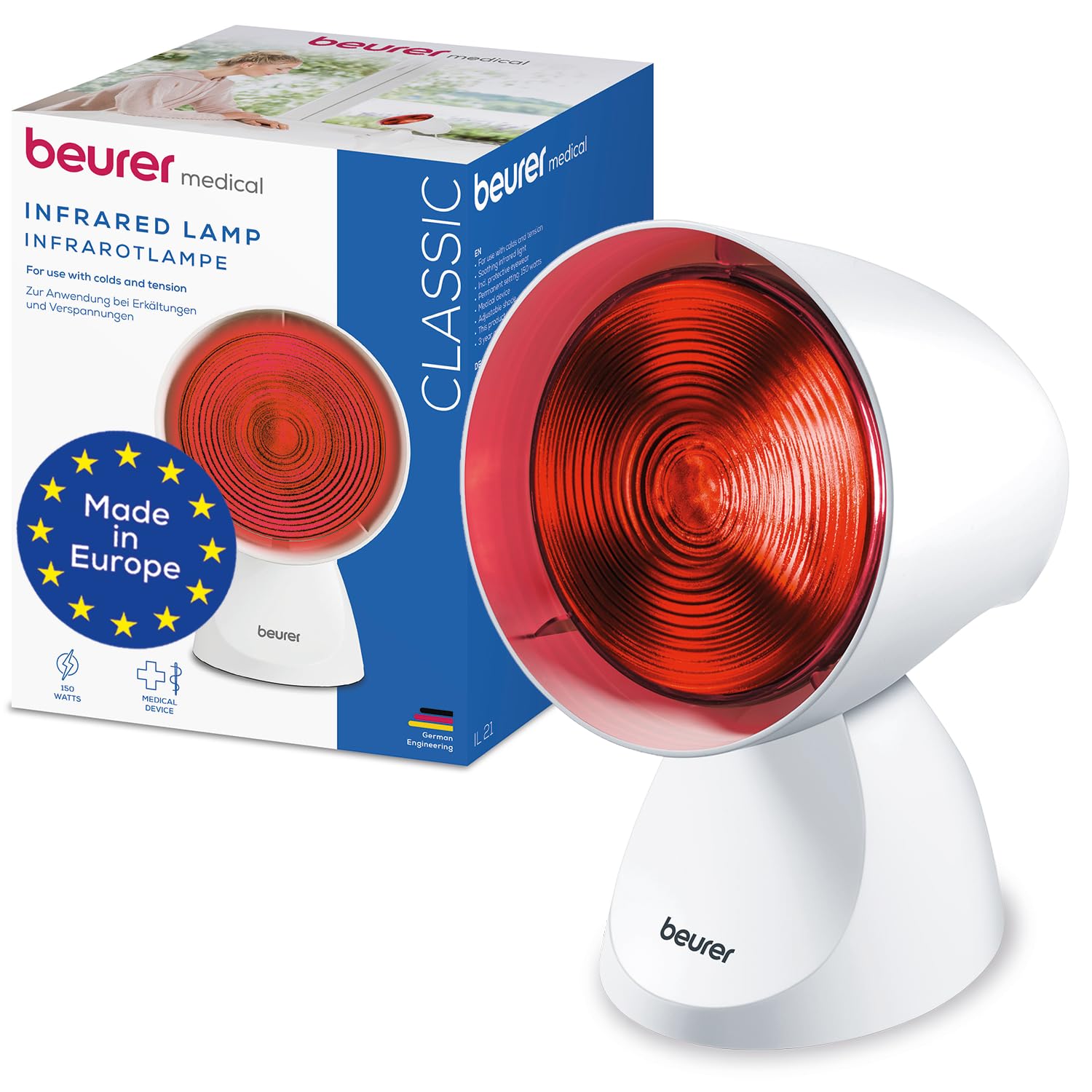 beurer-il-21-infrarotlampe-150-w-medizinprodukt-zur-w-rmebehandlung-bei-erk-ltun image 1