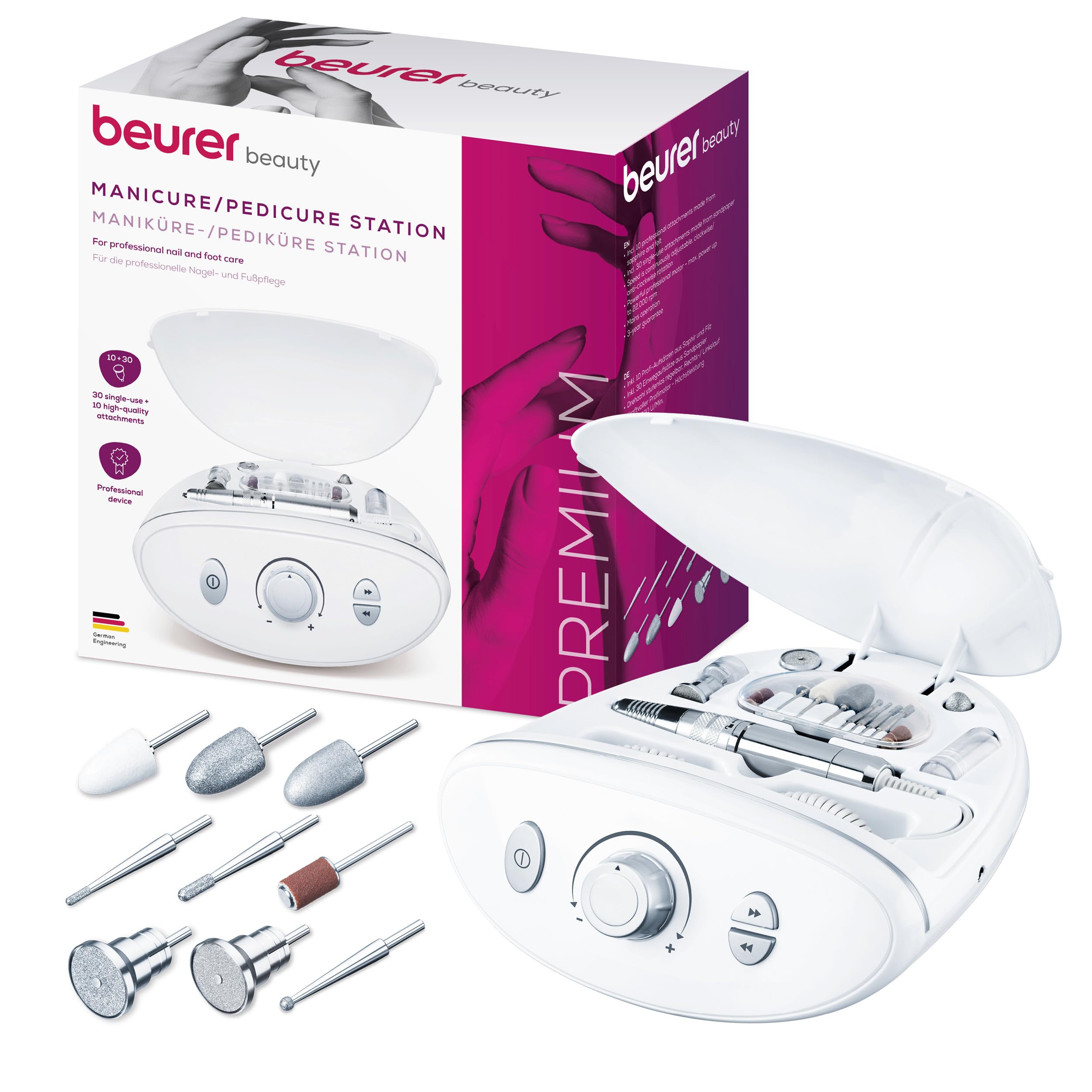 beurer-mp-100-manik-re-und-pedik-re-profistation-elektrisch-10-saphir-und-filzau image 1