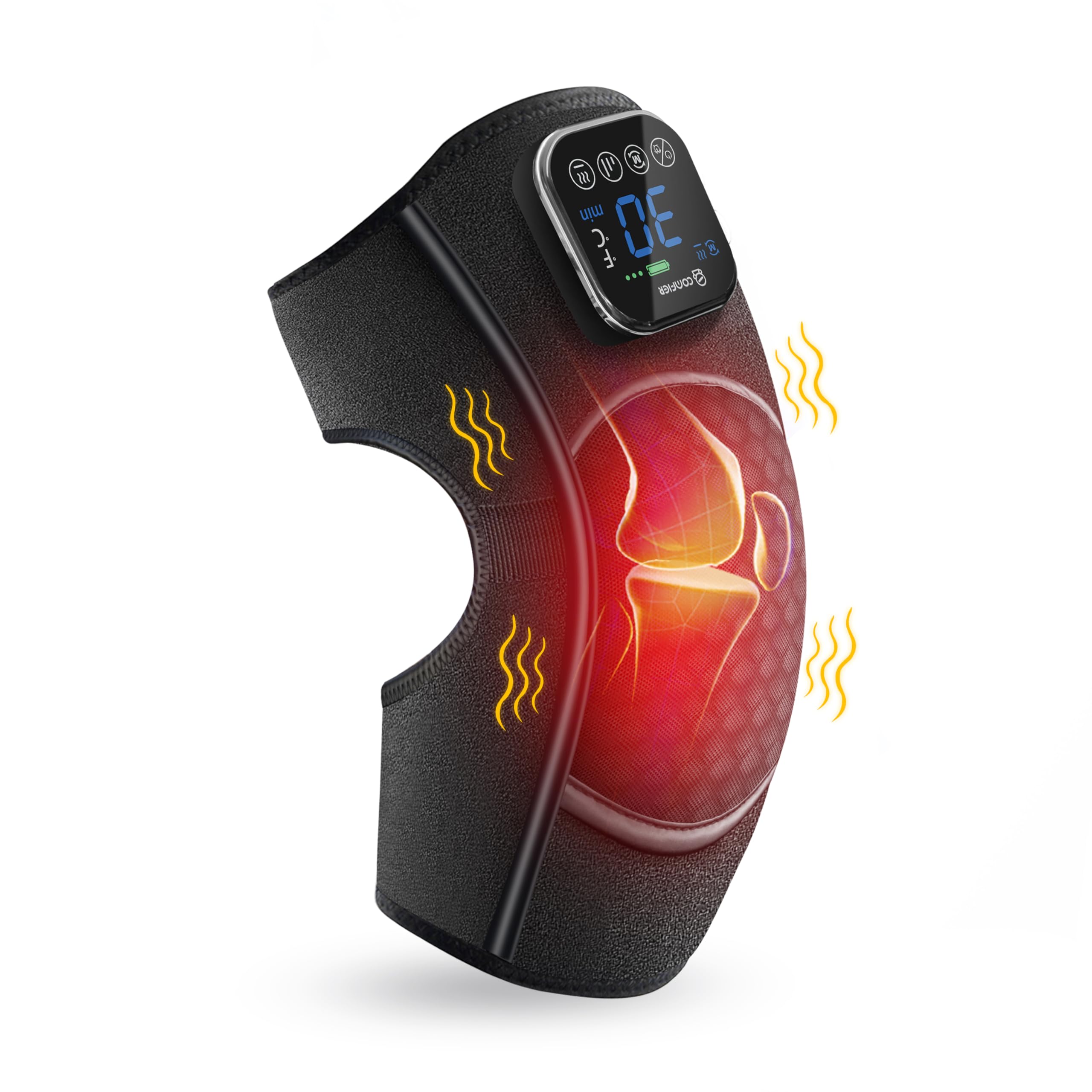 comfier-kabelloses-knie-massageger-t-mit-w-rme-graphen-heizung-mit-4-stufen-35-5 image 1