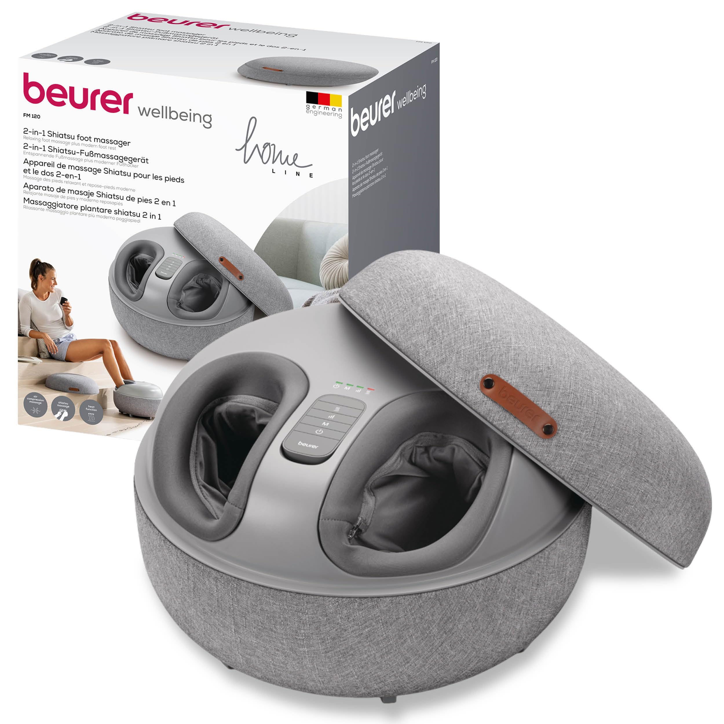 beurer-fm-120-2-in-1-shiatsu-fu-massageger-t-mit-sitzhocker-luftkompressionsmass image 1