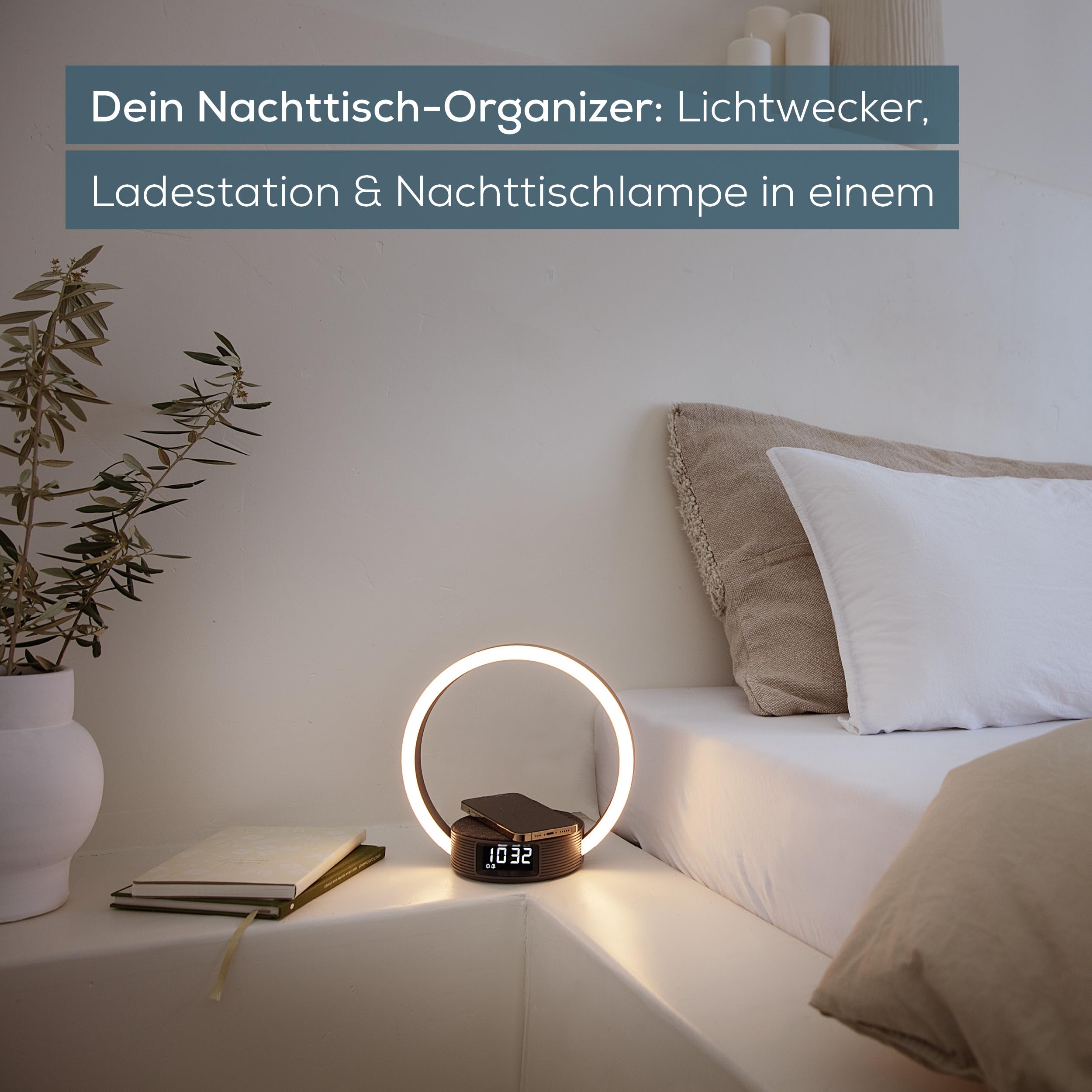 beurer-wl-65-wake-up-charge-lichtwecker-mit-qi-schnellladestation-sonnenaufgang- image 2