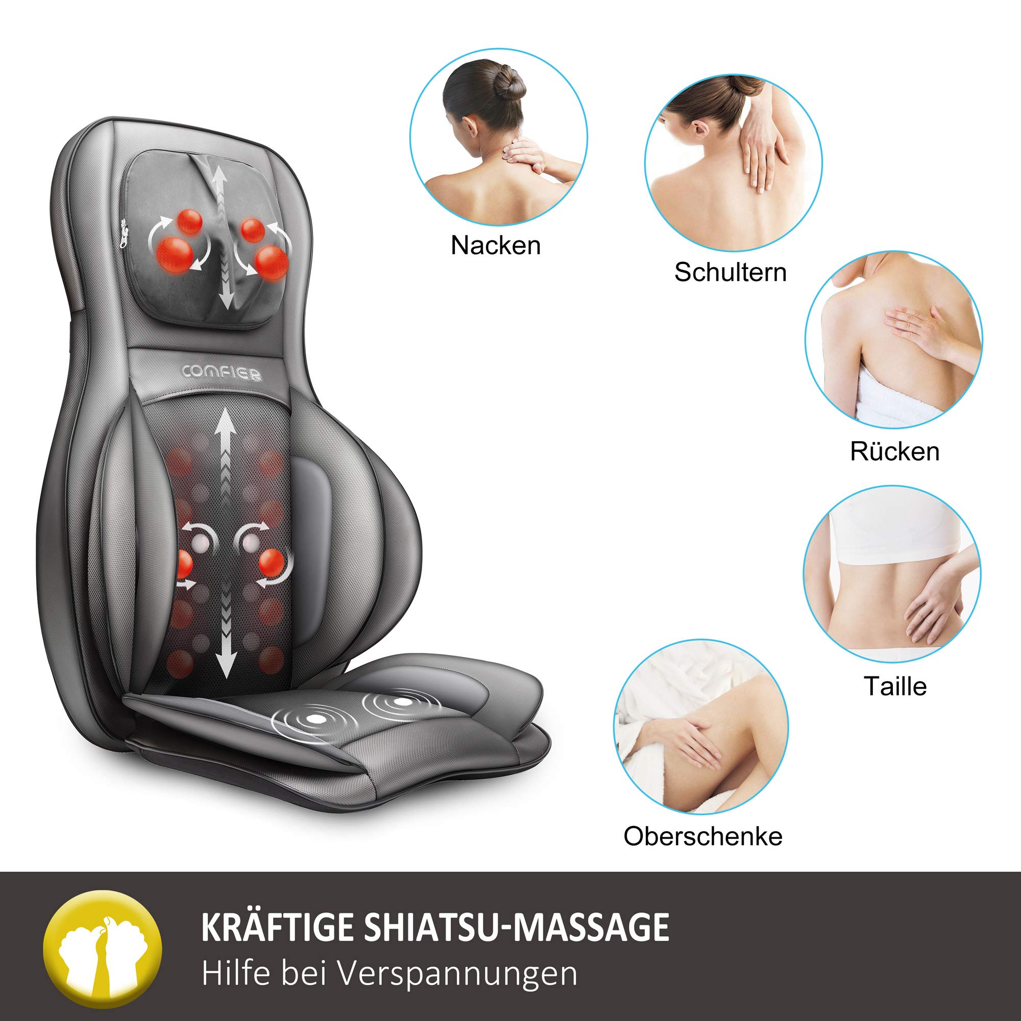 comfier-shiatsu-massagesitzauflage-mit-w-rme-3d-knetmassage-rollenmassage-vibrat image 2
