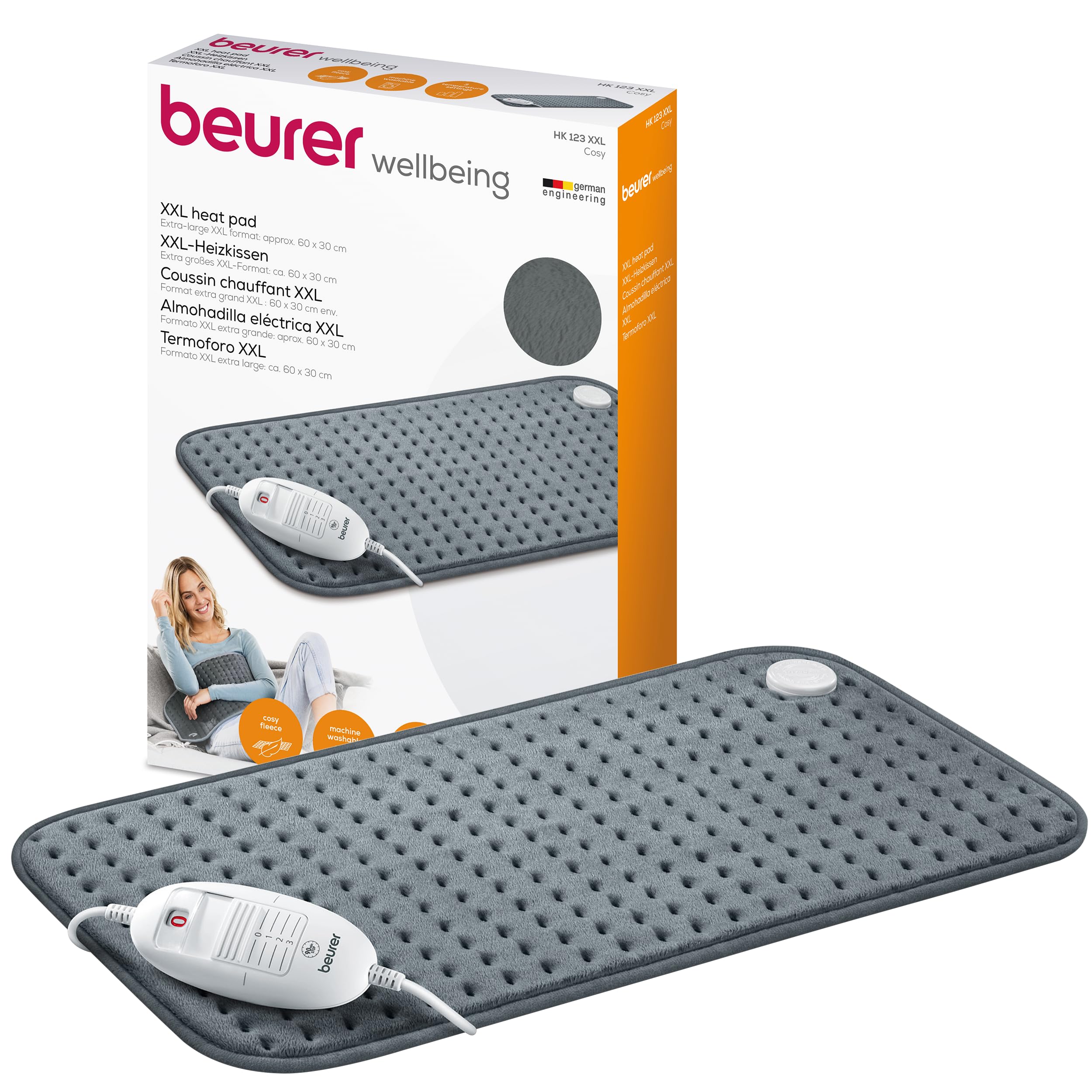 beurer-hk-123-xxl-heizkissen-grau-60-x-30-cm-3-temperaturstufen-maschinenwaschba image 1