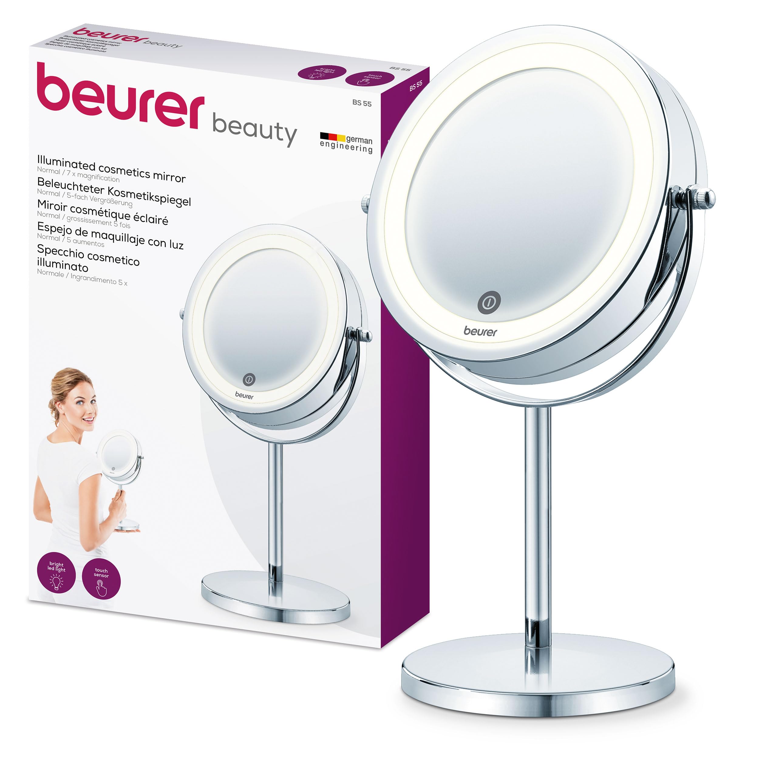 beurer-bs-47-kosmetikspiegel-beleuchteter-schminkspiegel-mit-3-lichtfarben-stufe image 7