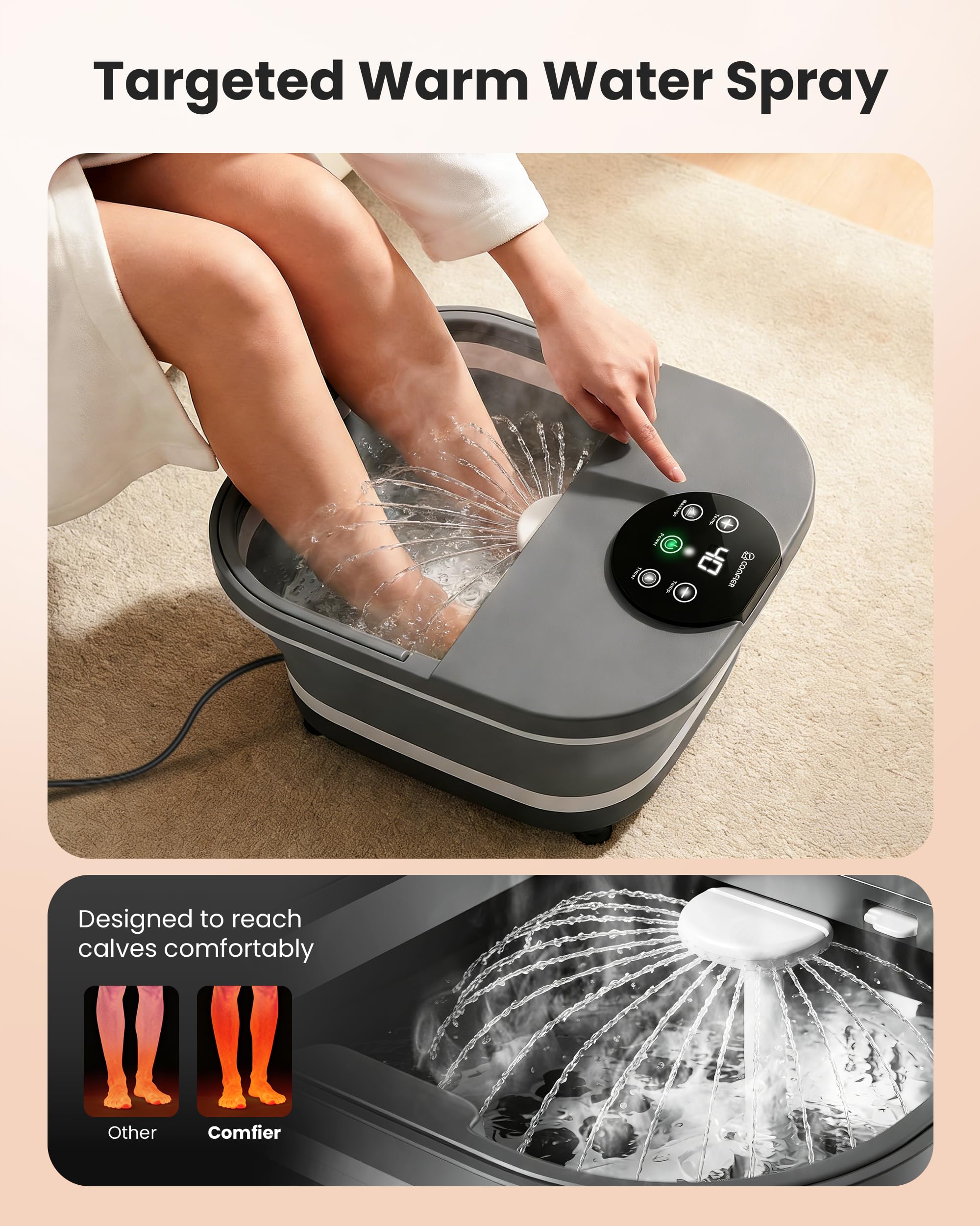 comfier-2026-elektrisches-fu-bad-klappbares-fu-massagerbad-mit-heizung-wasserfal image 2