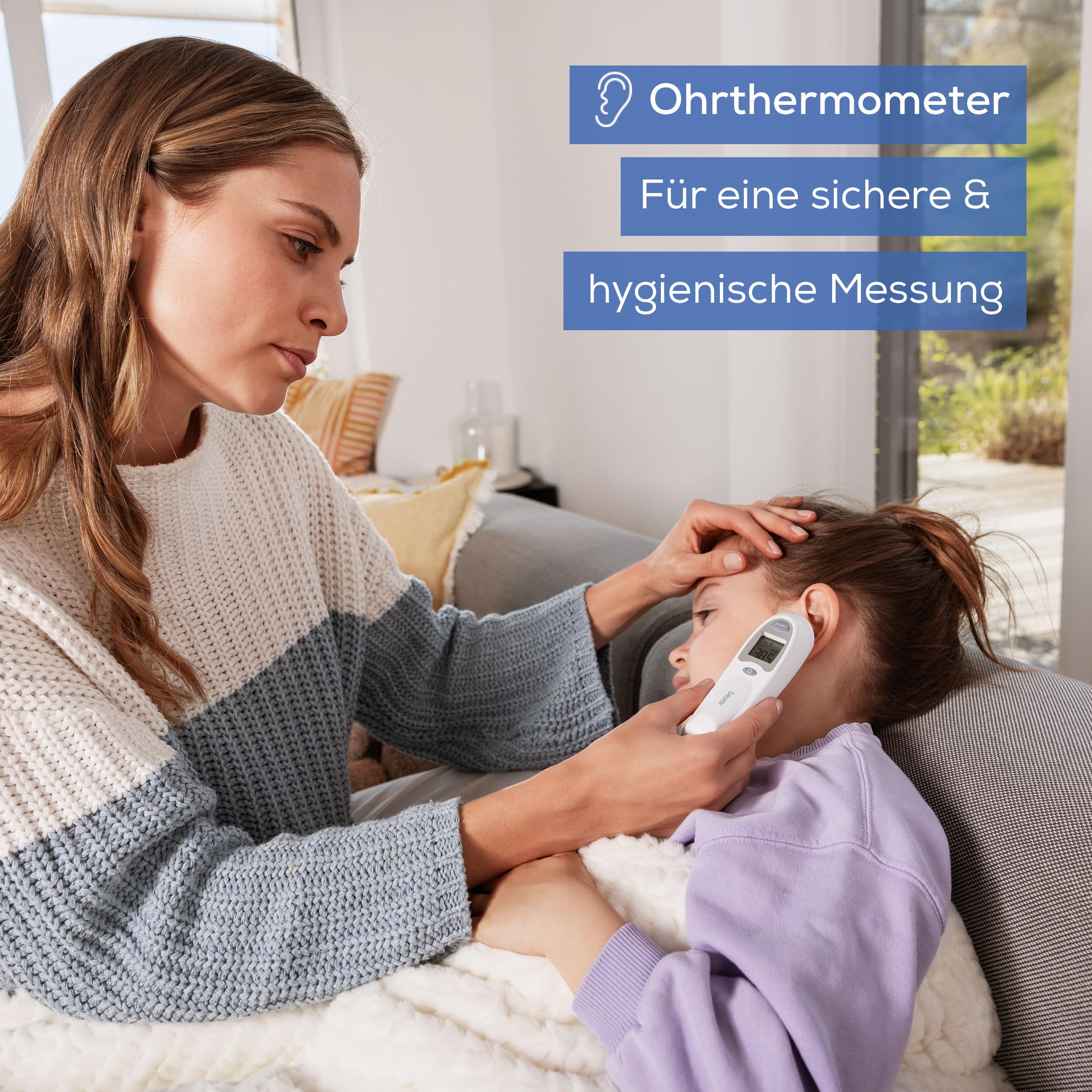 beurer-ft-58-ohrthermometer-mit-infrarot-messtechnik-fieberindikator-10-schutzka image 2