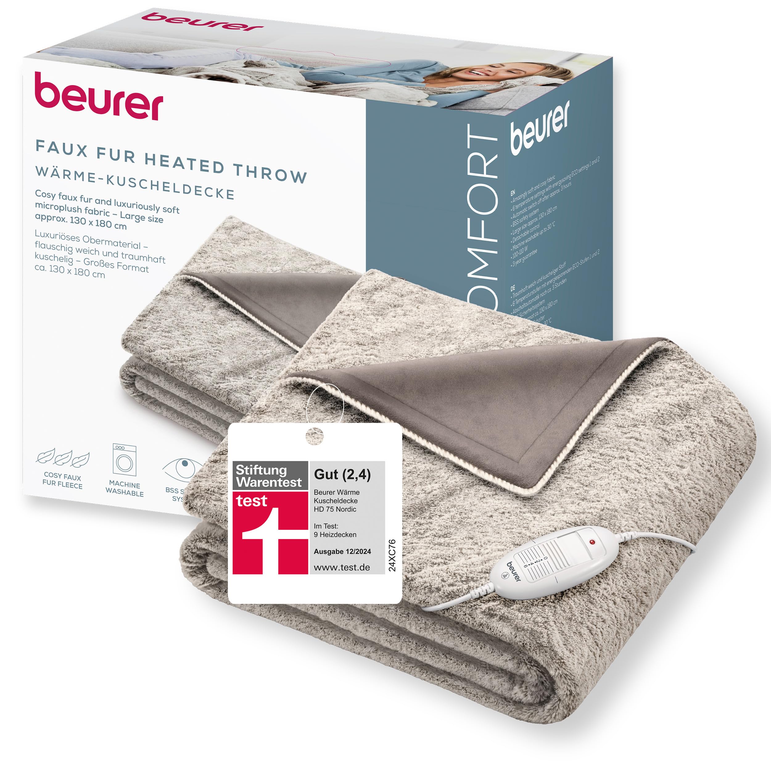 beurer-hd-75-cosy-nordic-heizdecke-kuscheldecke-in-kunstfelloptik-6-temperaturst image 1