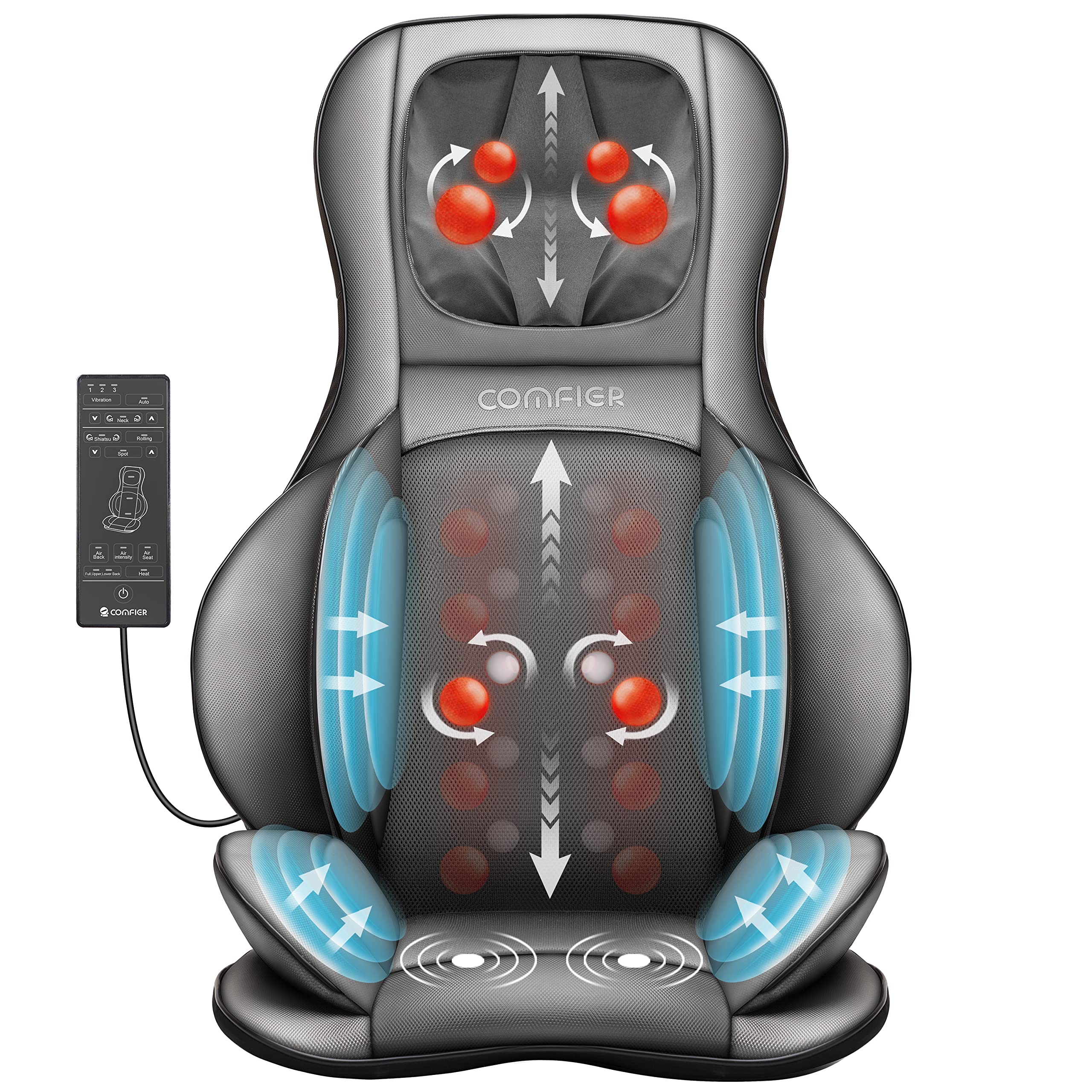 comfier-shiatsu-massagesitzauflage-mit-w-rme-3d-knetmassage-rollenmassage-vibrat image 1